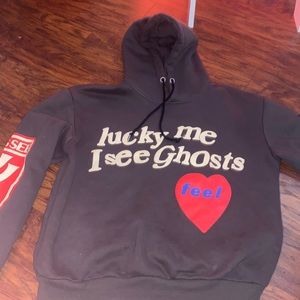Lucky me I see ghosts hoodie, XXL, gray